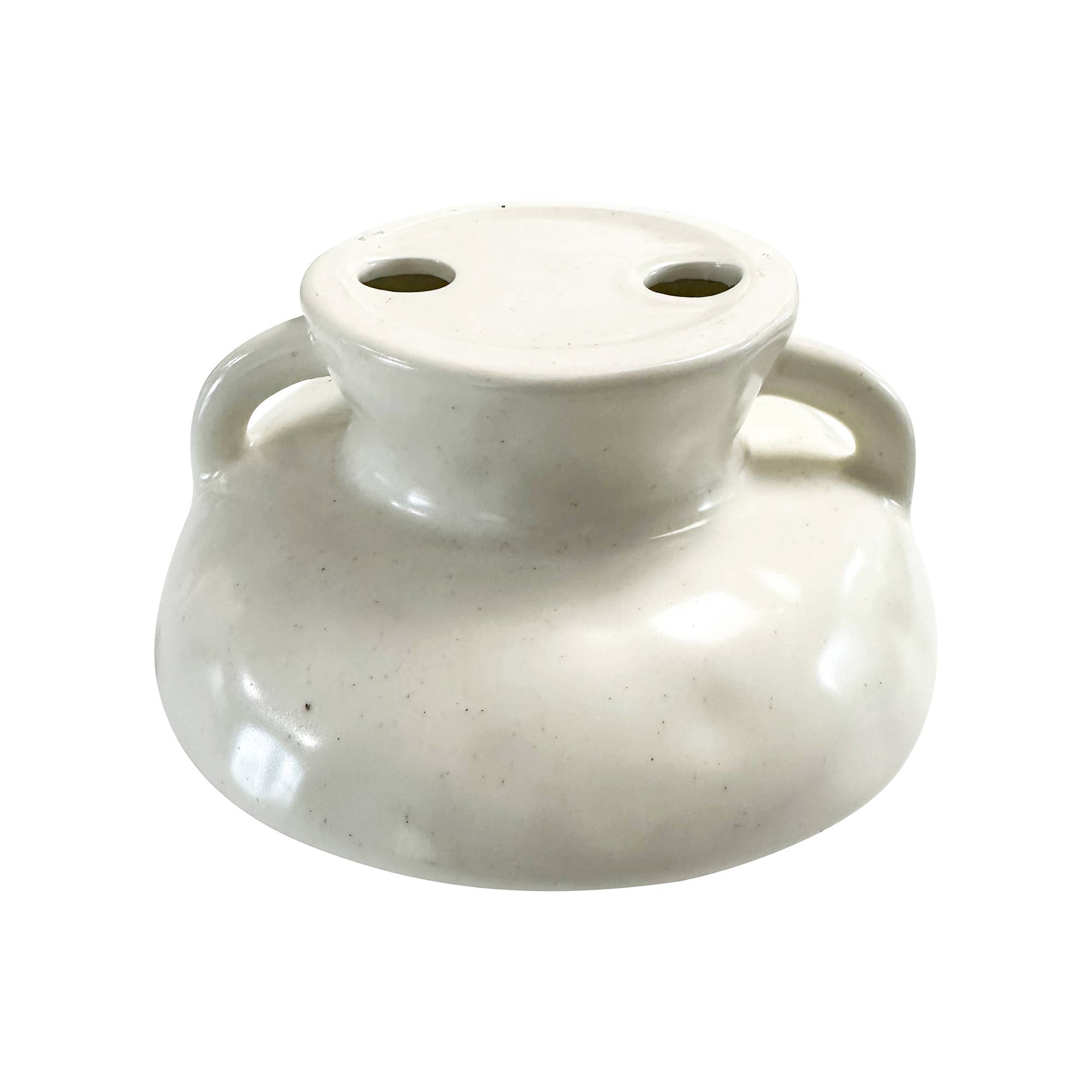 Fox Run White Ceramic Fruit Bowl, 3.5" x 8" x 9"