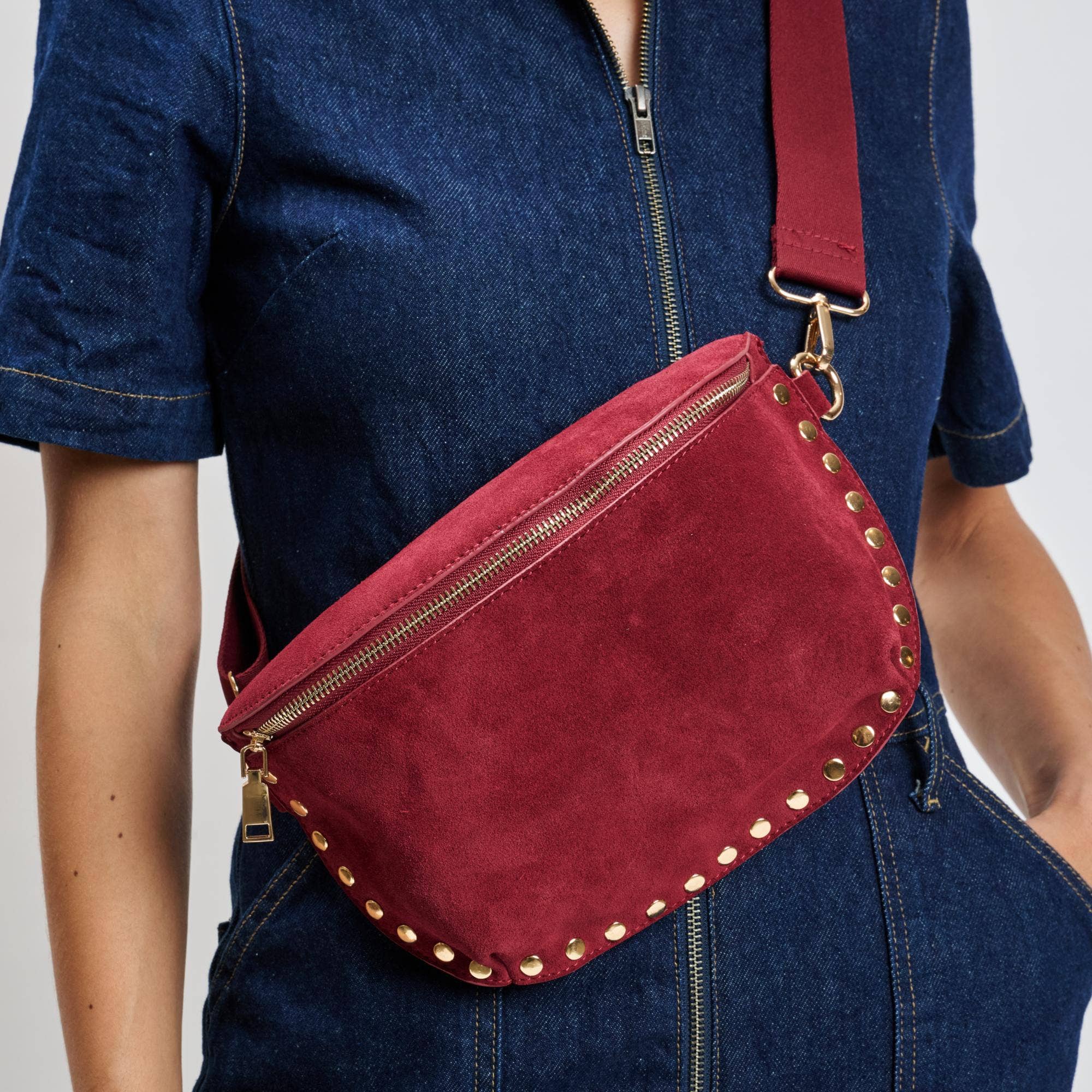 Moda Luxe Gizelle-Suede Belt Bag