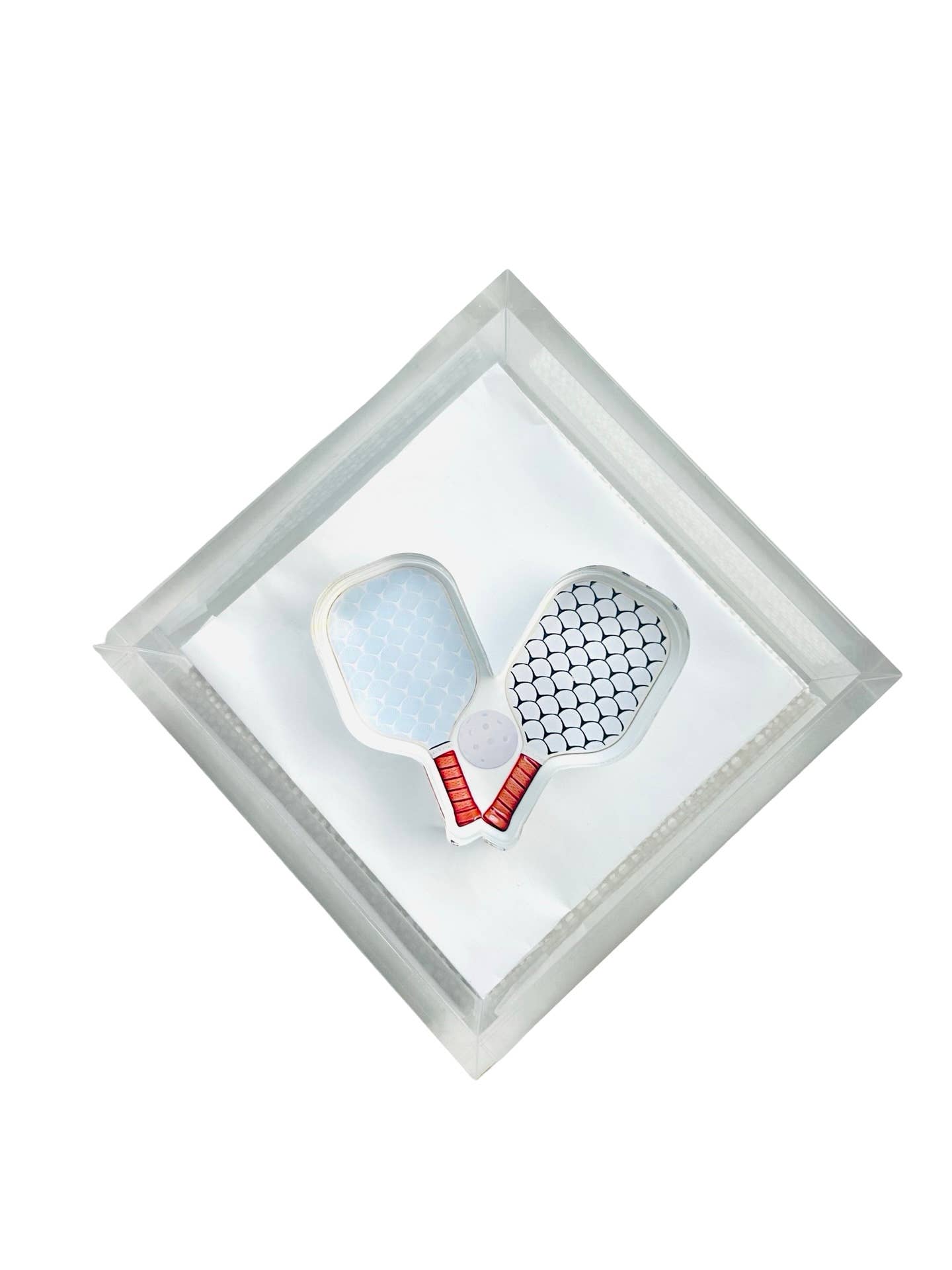 Acrylic Napkin Weight, Pickleball