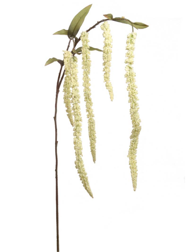 32" Hanging Cream Amaranthus Spray Faux Flower