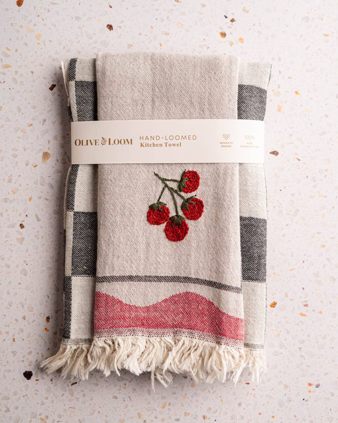 Tomato - Hand Stitched Kitchen Towel
