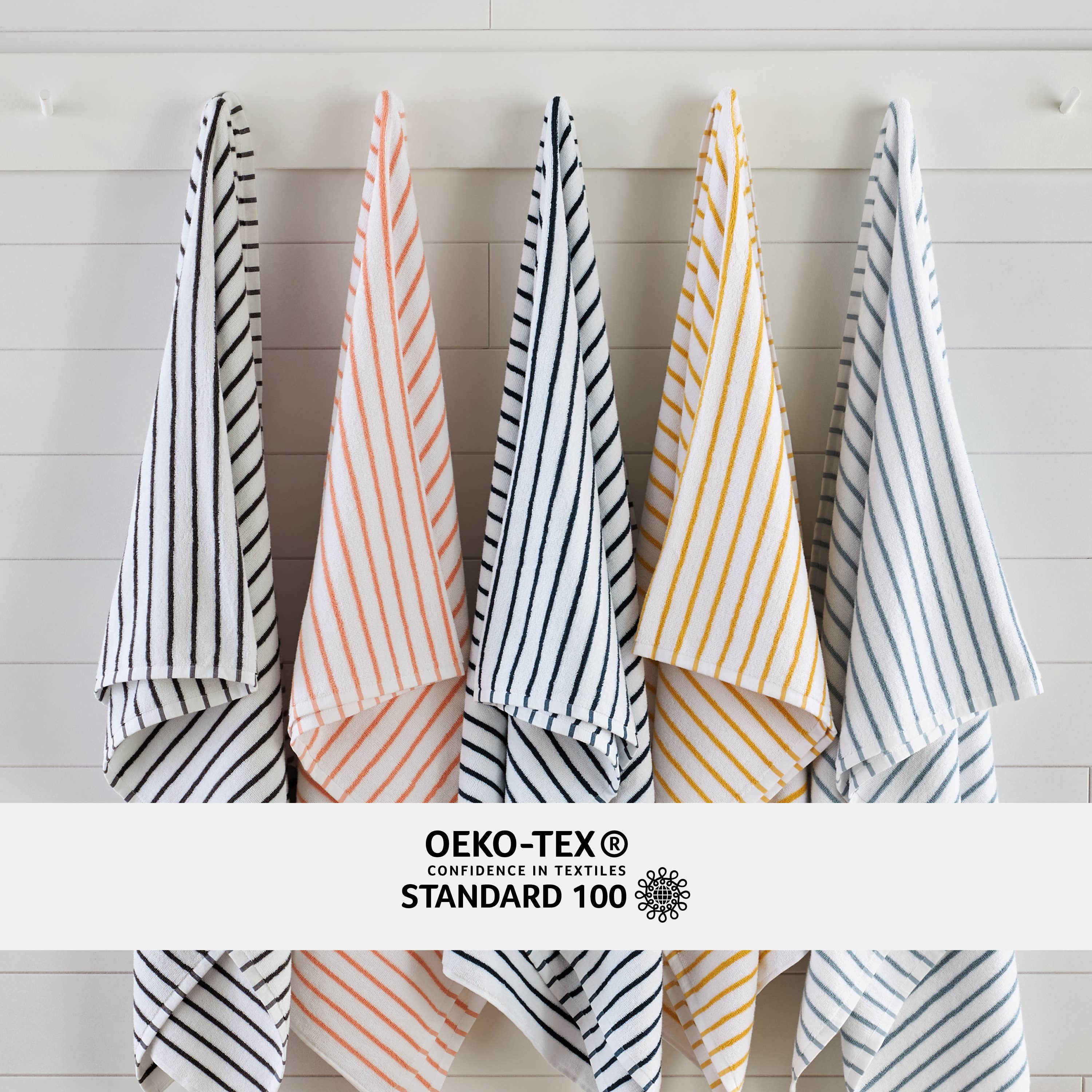 Cabana Stripe Beach Pool Towel 4pack - 100% Ring Spun Cotton